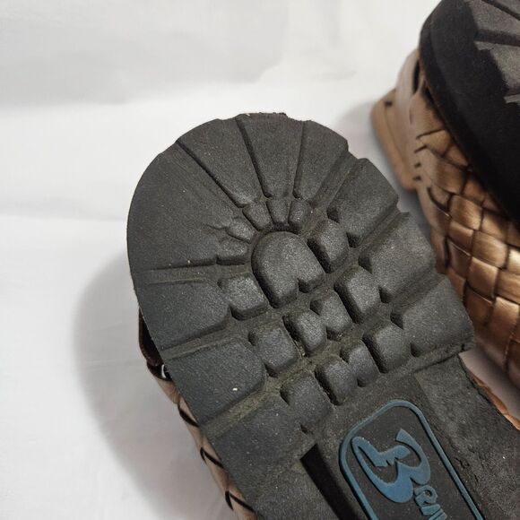 Brand X Huaraches Woven Leather Sandals Flats with Chunky Sole Size 6.5 Brown - Picture 7 of 9
